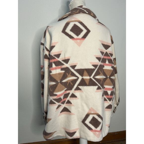 Anthropologie Sanctuary Pocket Shacket Southwest Shirt Jacket Sz S Oversized - Picture 6 of 8
